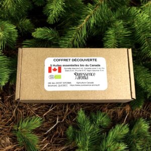 Coffret découverte 5 huiles essentielles bio du Canada